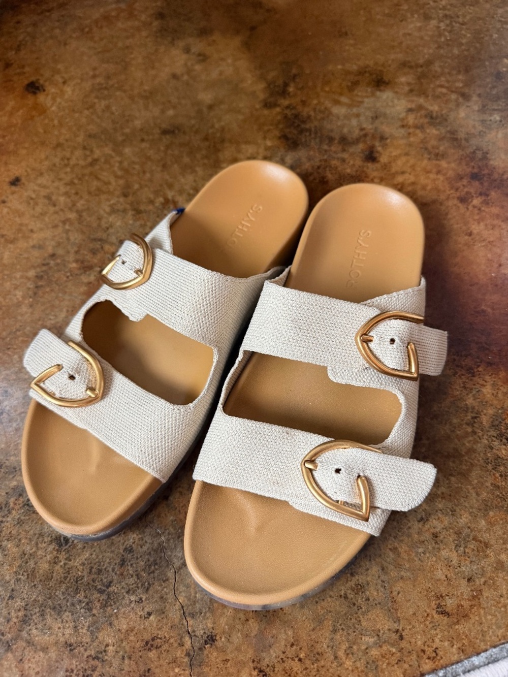 Rothy’s Women’s Sandals The Buckle Slide Sea Salt  Size 8